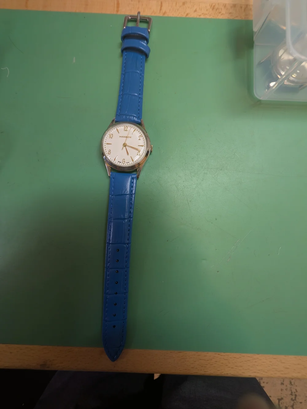 Mason Vintage Men's Watch with Blue Leather Strap
